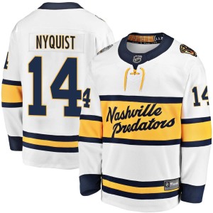 Nashville Predators Gustav Nyquist Official White Fanatics Branded Breakaway Youth 2020 Winter Classic Player NHL Hockey Jersey