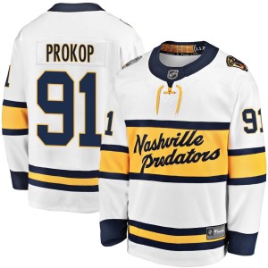 Nashville Predators Luke Prokop Official White Fanatics Branded Breakaway Youth 2020 Winter Classic Player NHL Hockey Jersey