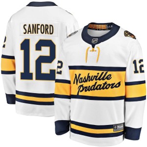 Nashville Predators Zach Sanford Official White Fanatics Branded Breakaway Youth 2020 Winter Classic Player NHL Hockey Jersey