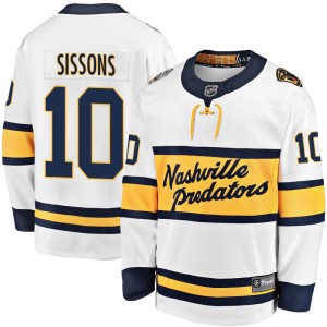 Nashville Predators Colton Sissons Official White Fanatics Branded Breakaway Youth 2020 Winter Classic NHL Hockey Jersey