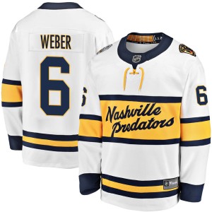 Nashville Predators Shea Weber Official White Fanatics Branded Breakaway Youth 2020 Winter Classic NHL Hockey Jersey